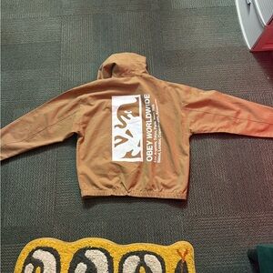Obey Tan Lightweight Jacket with Graphic